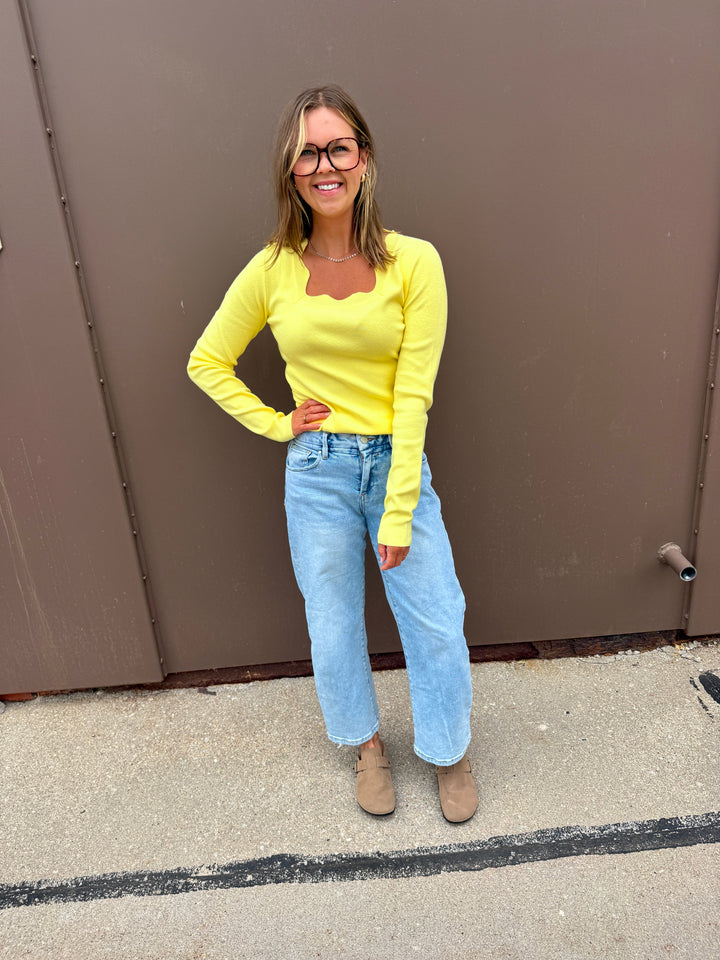 The Whisper Knit Sweater - Lemon