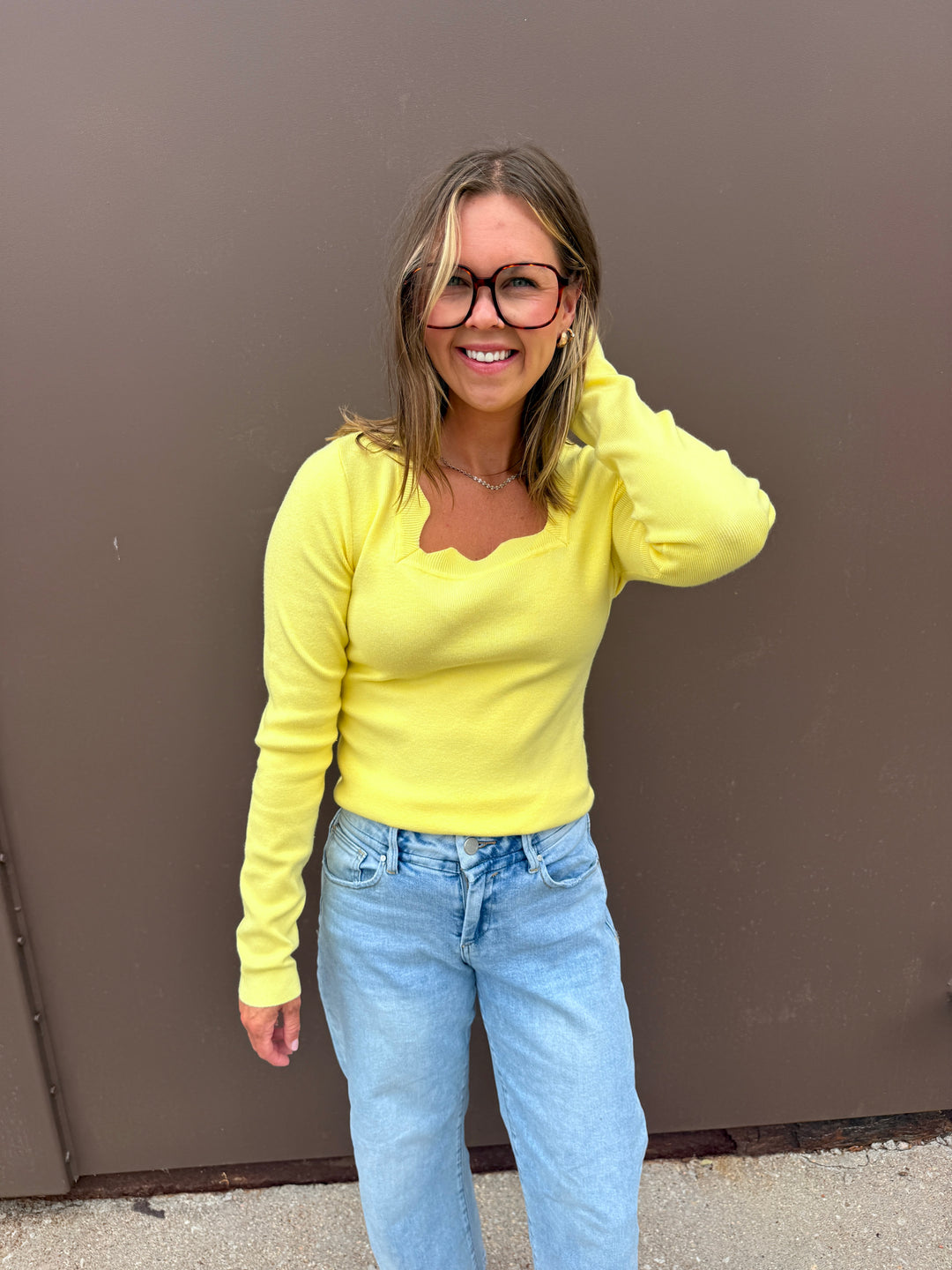 The Whisper Knit Sweater - Lemon