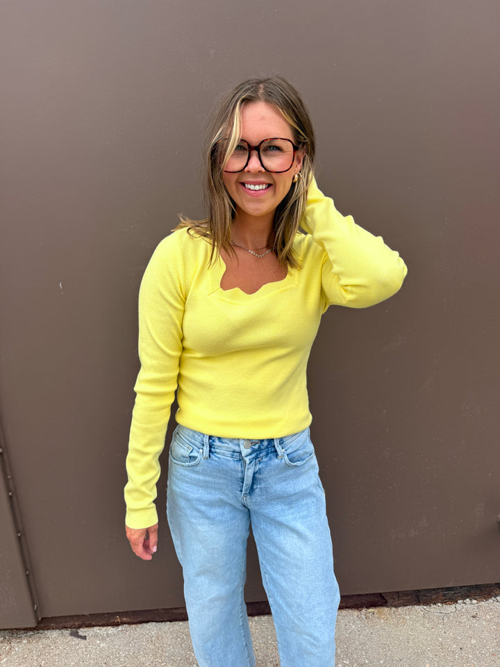 The Whisper Knit Sweater - Lemon