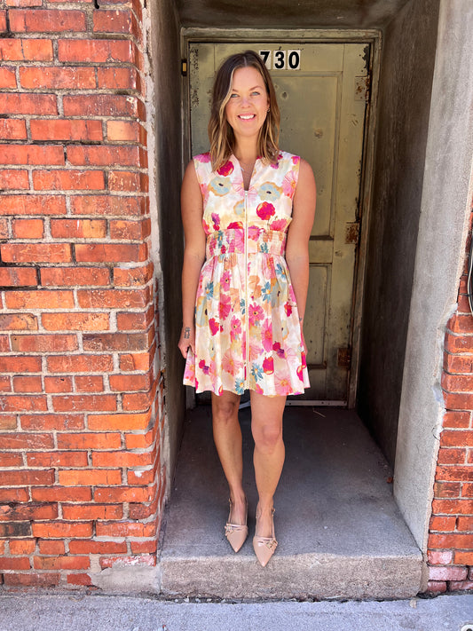 Blossom Breeze Watercolor Dress