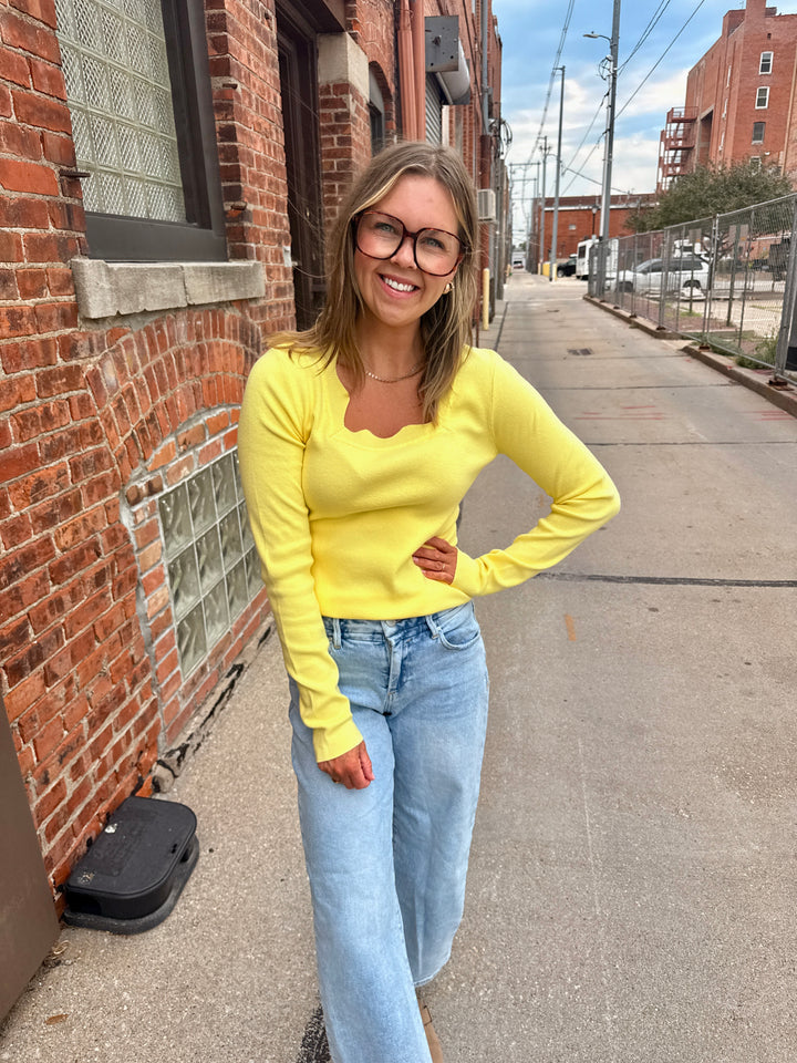 The Whisper Knit Sweater - Lemon