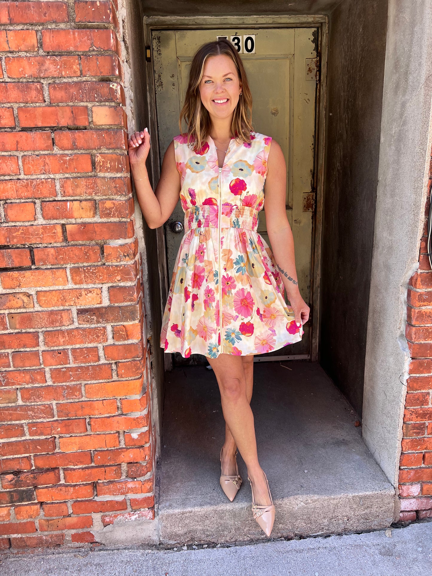 Blossom Breeze Watercolor Dress