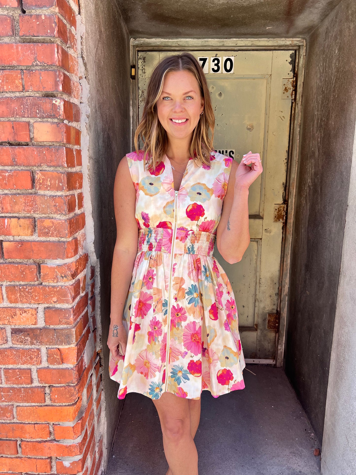 Blossom Breeze Watercolor Dress