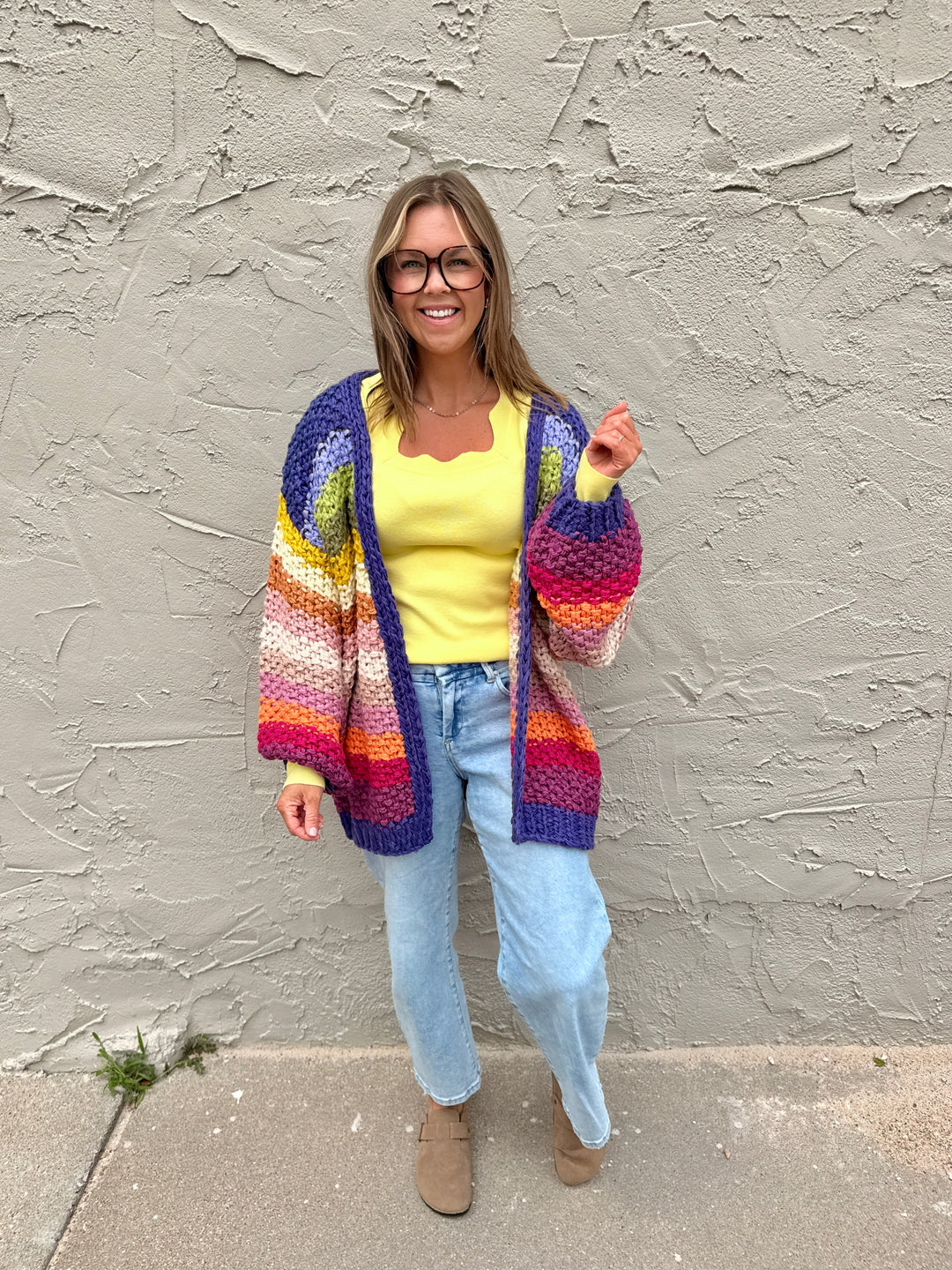 Lila Chunky Crochet Cardigan