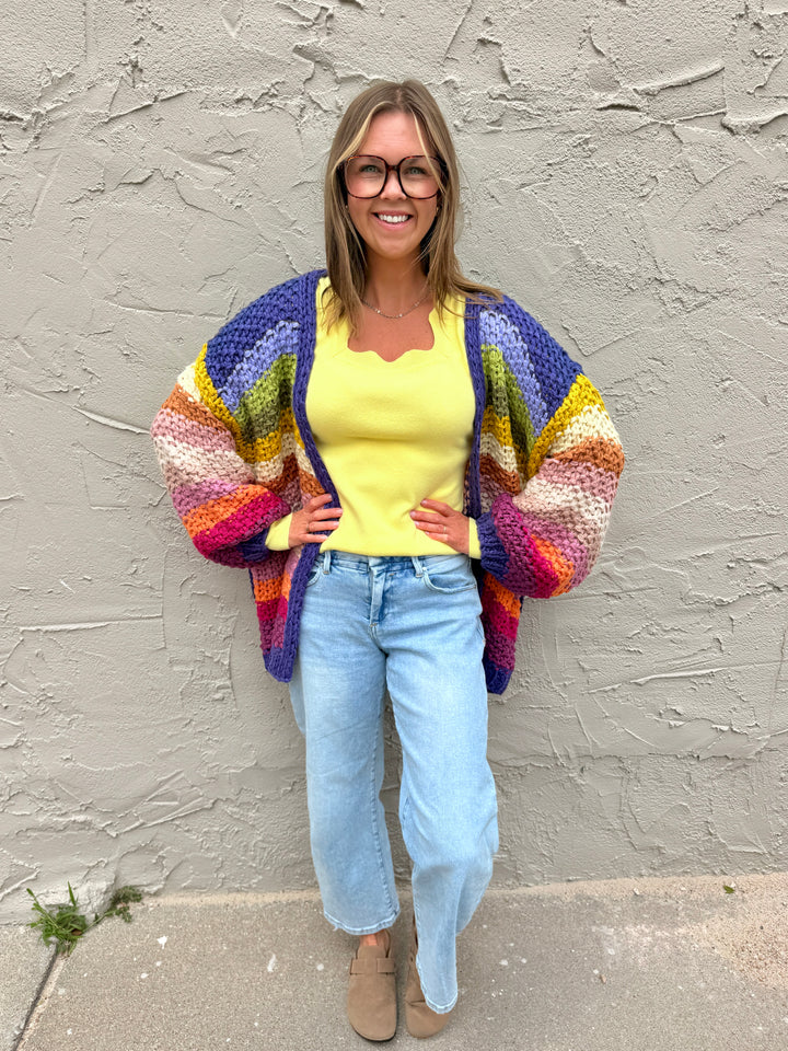 Lila Chunky Crochet Cardigan