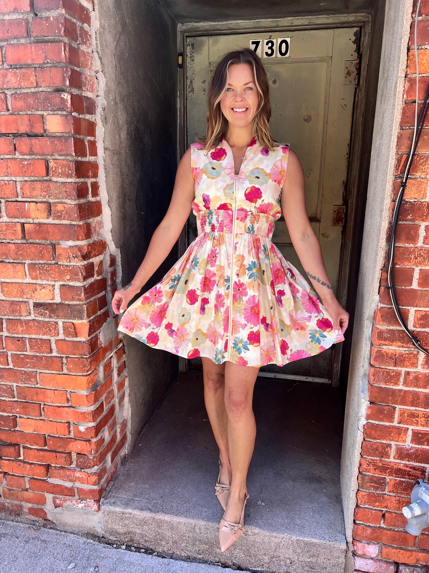 Blossom Breeze Watercolor Dress
