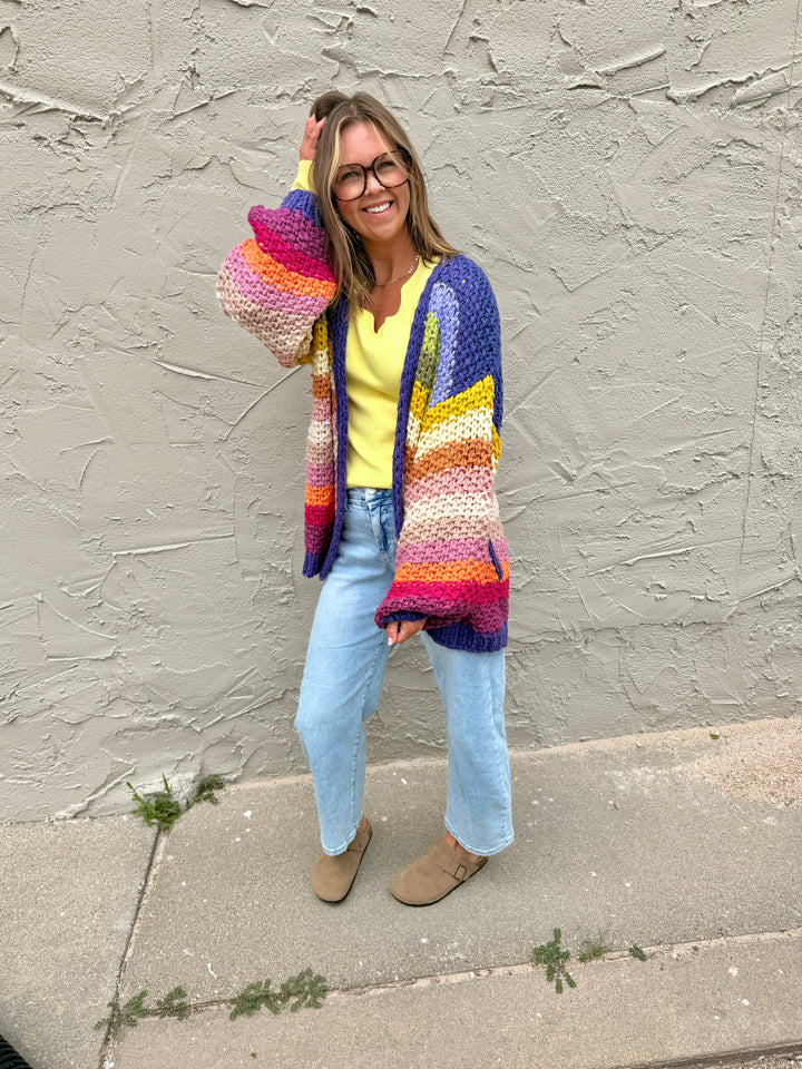Lila Chunky Crochet Cardigan