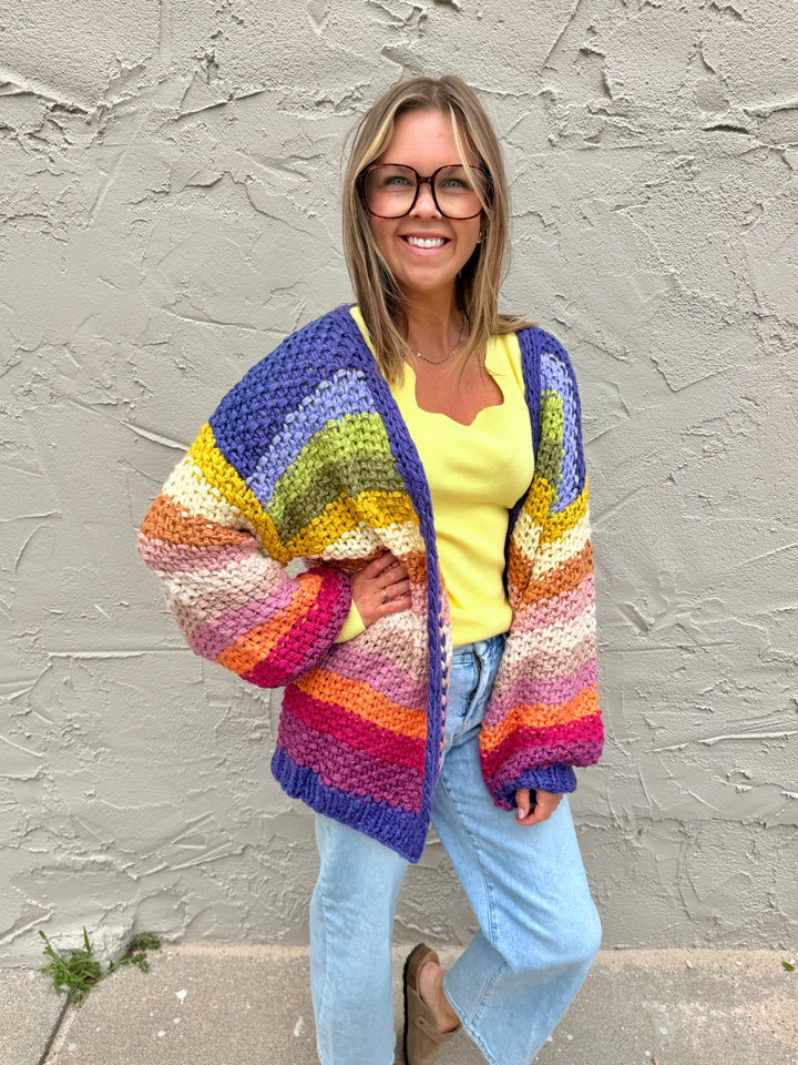 Lila Chunky Crochet Cardigan