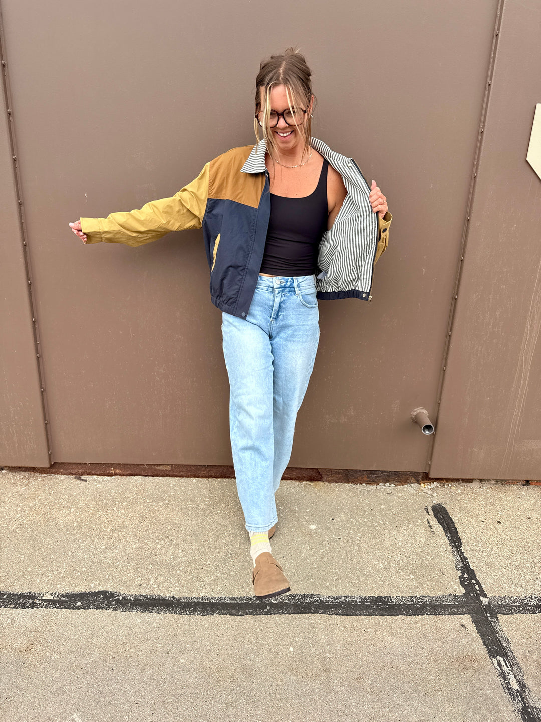 Falling for Fall Colorblock Bomber Jacket