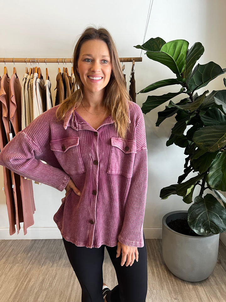 Vintage Wash Waffle Jacket