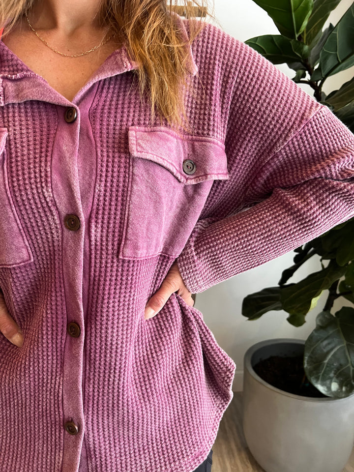 Vintage Wash Waffle Jacket