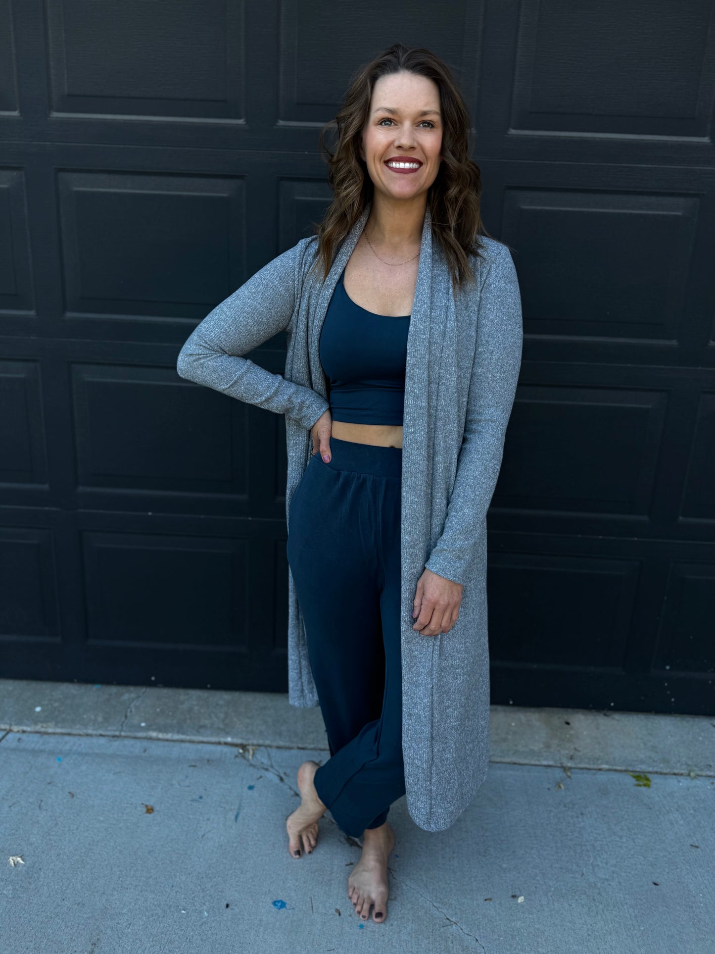 Extra Soft Grey Long Cardigan