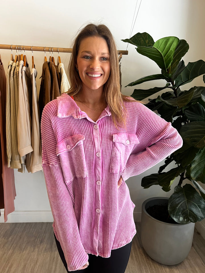 Vintage Wash Waffle Jacket