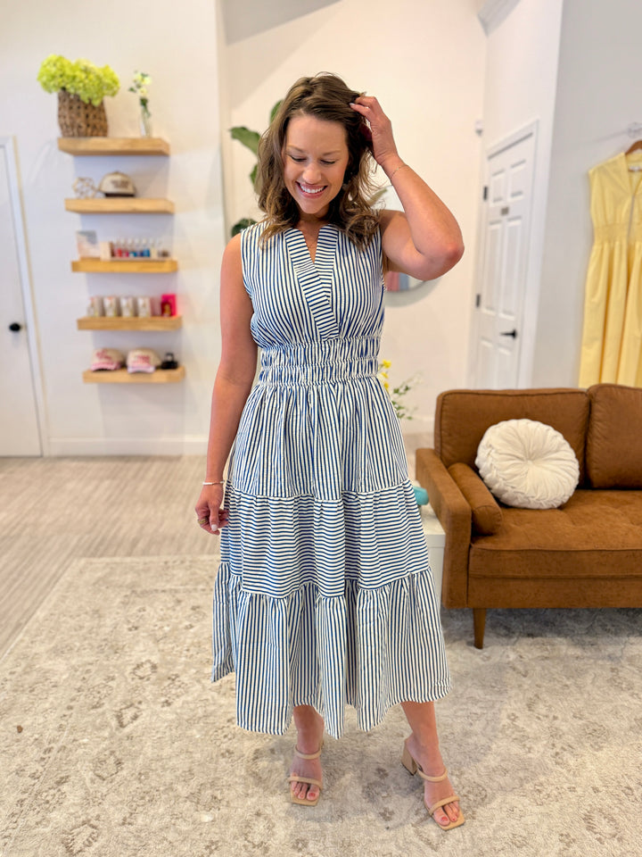 Blue Stripe Maxi