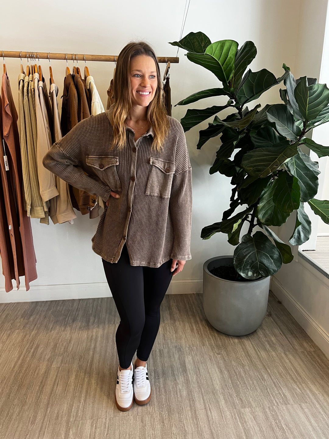 Vintage Wash Waffle Jacket