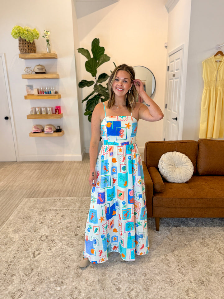 Coastal Postcard Maxi Dress