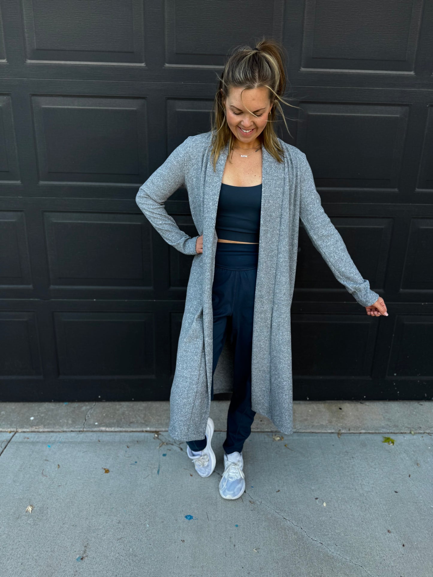 Extra Soft Grey Long Cardigan