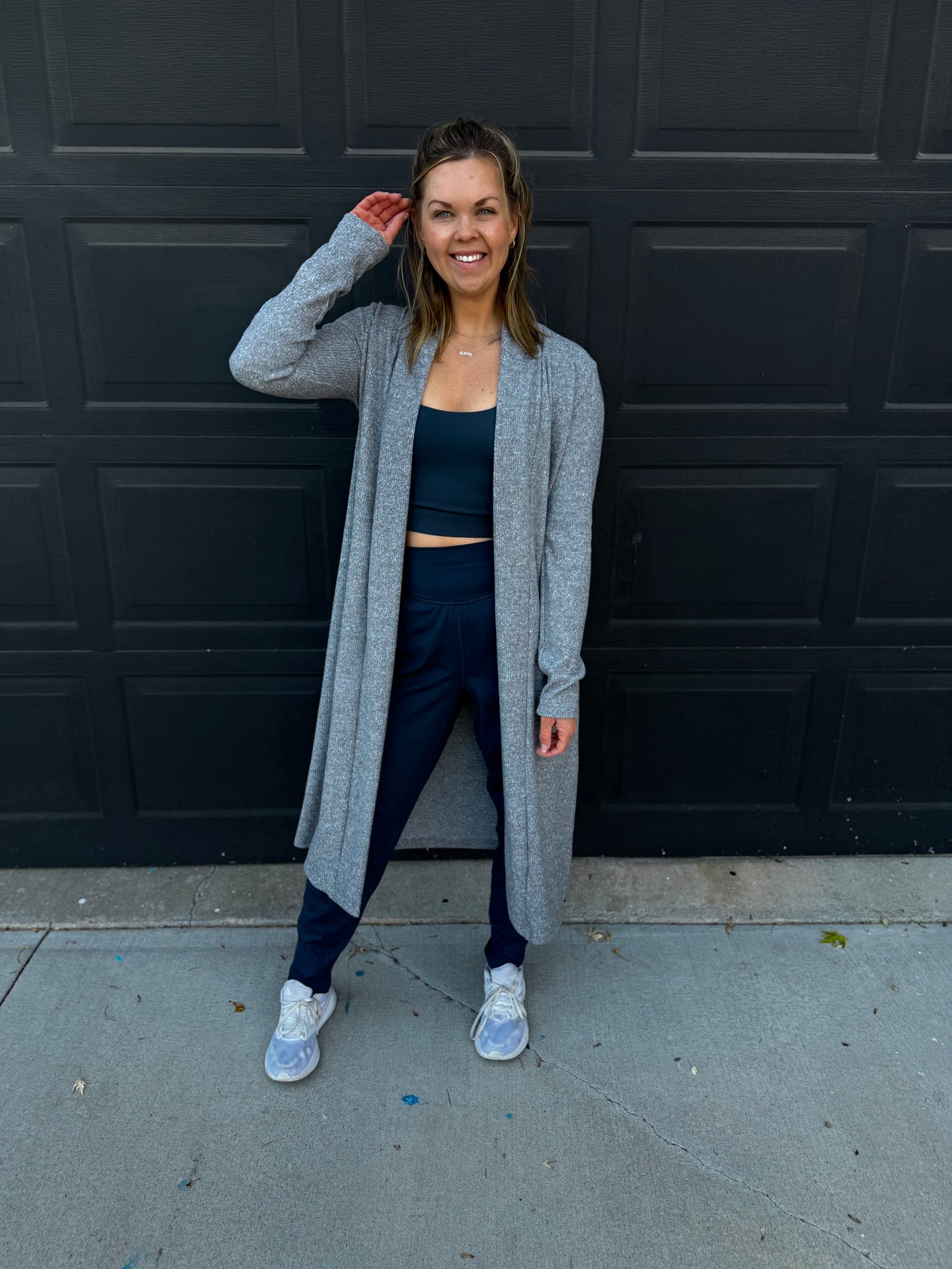 Extra Soft Grey Long Cardigan