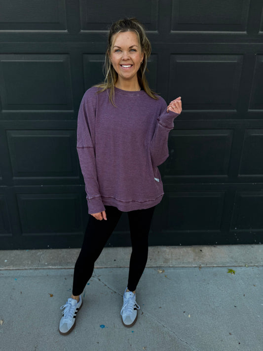 Waffle Ribbed Pullover