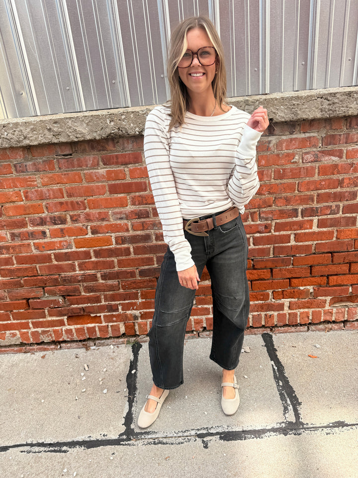 Stacy Top - Ivory Light Brown