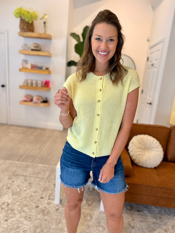 Sunny Day Knit Cardigan Vest