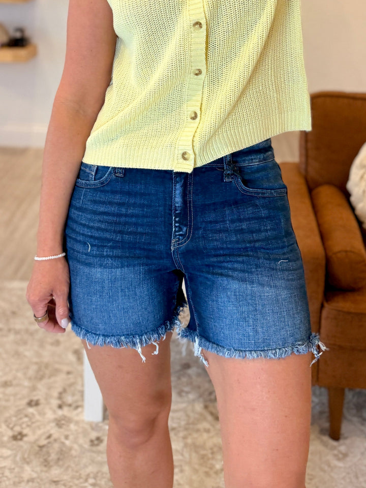 The Daily Driver Frayed Denim Shorts