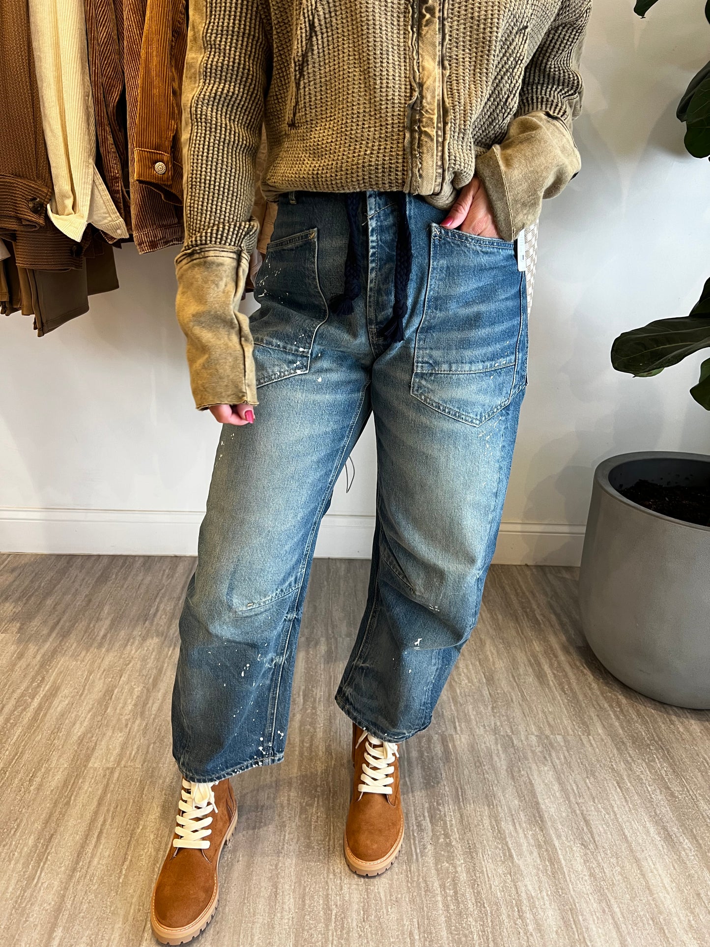 We The Free Moxie Pull-On Barrel Jeans