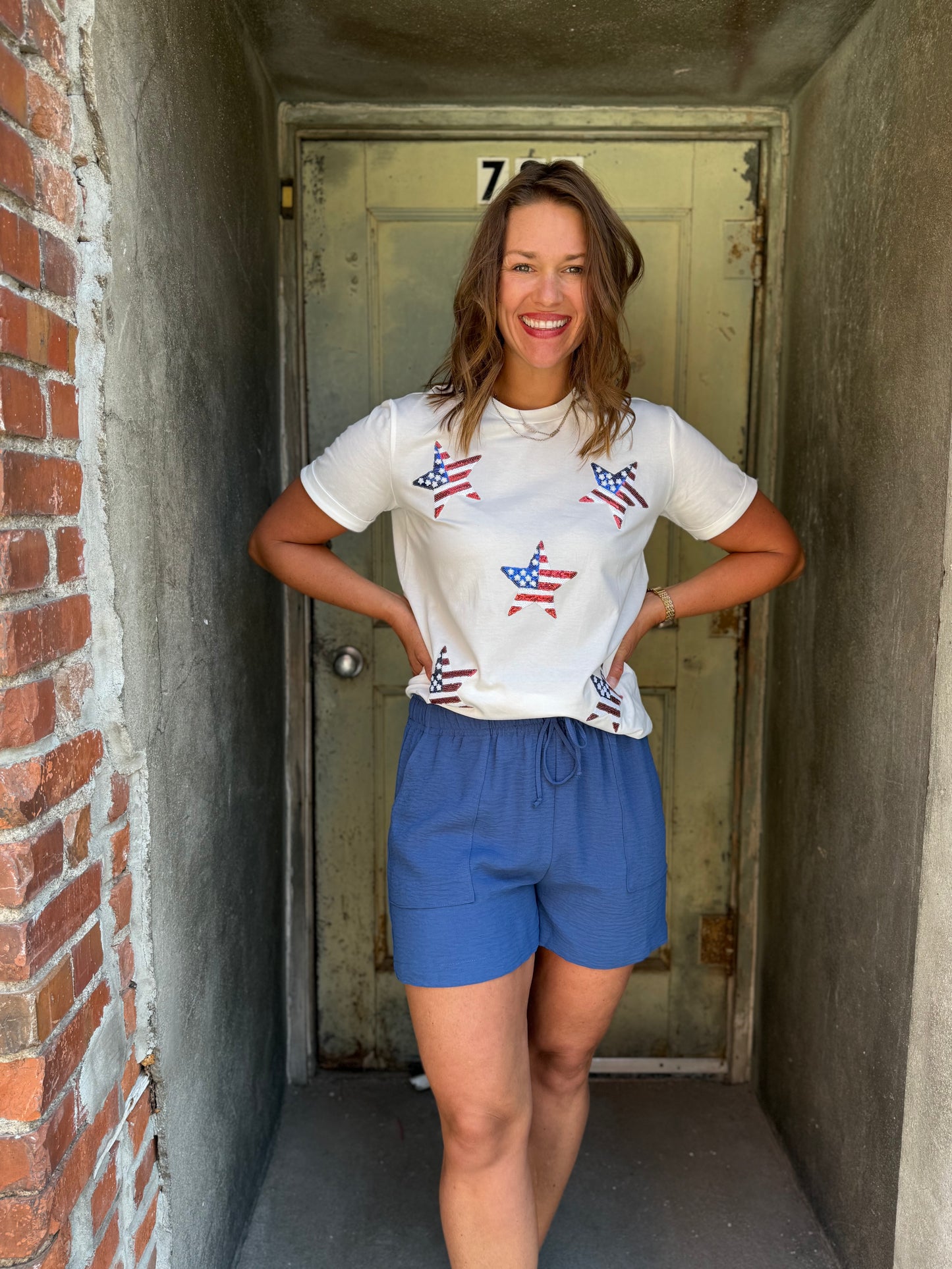 Star-Spangled Shine Sequin Tee