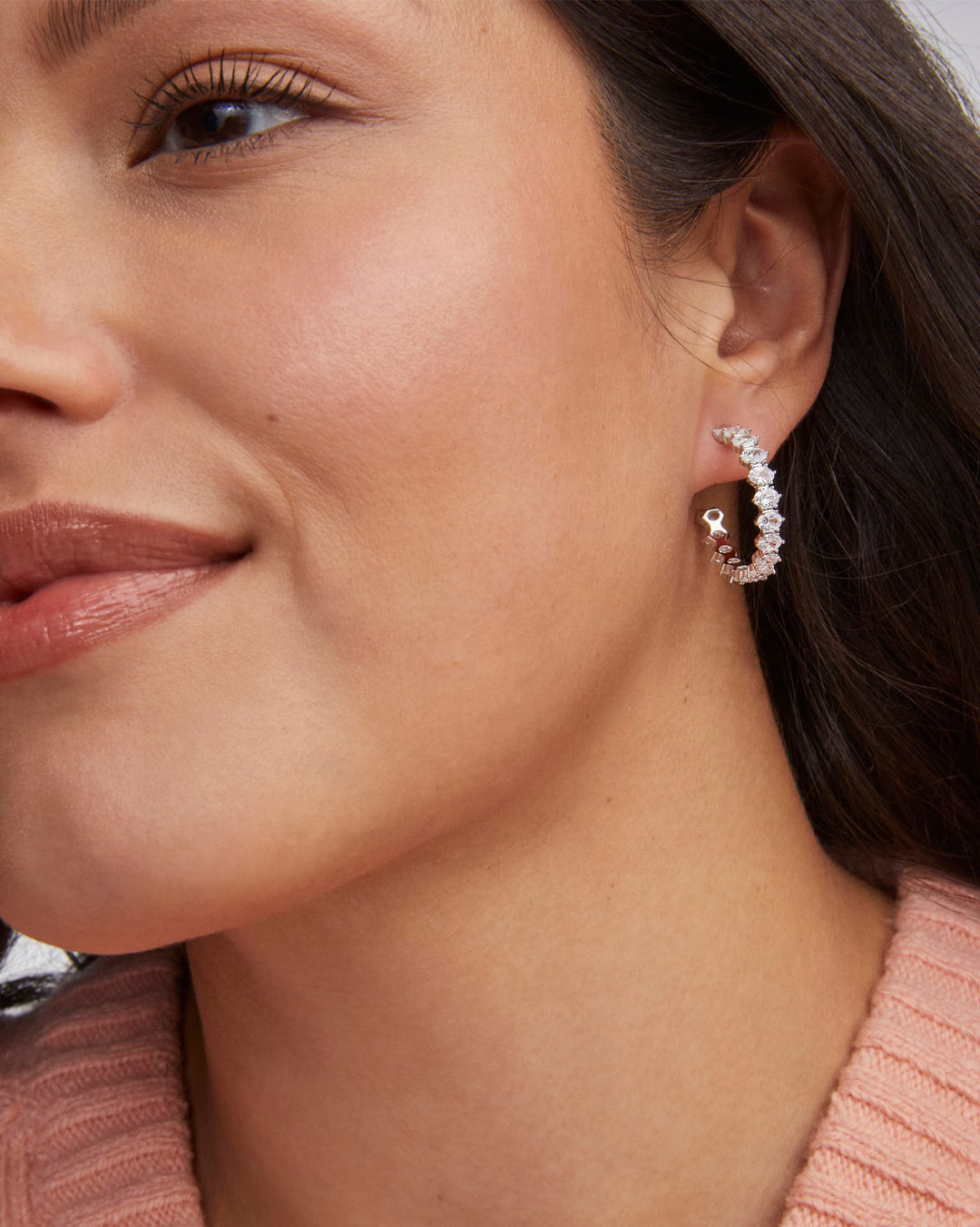 Cailin Crystal Hoop - Silver