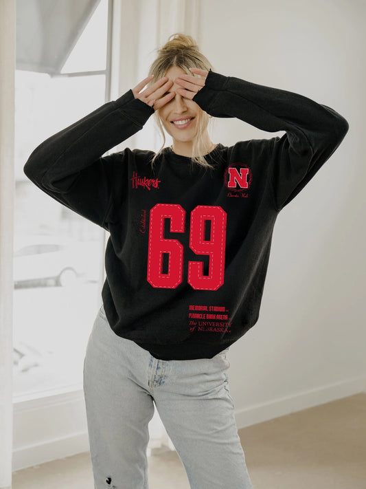 Black Vintage Nebraska Sweatshirt