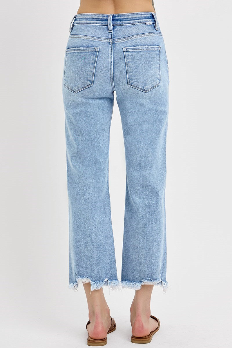 Charlie Crop Mid-Rise Straight Jeans