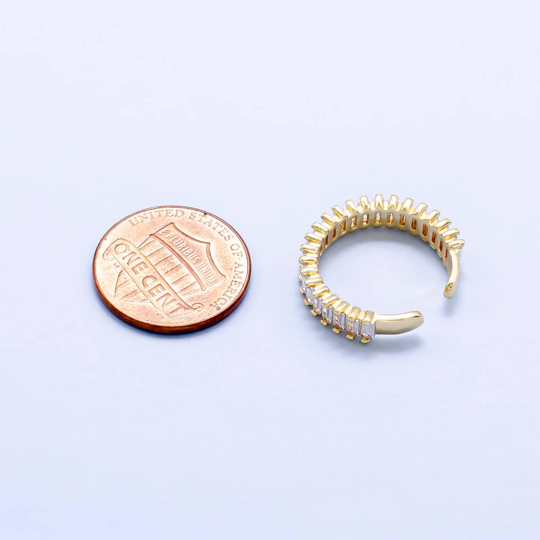 Luxe Baguette Open Statement Ring