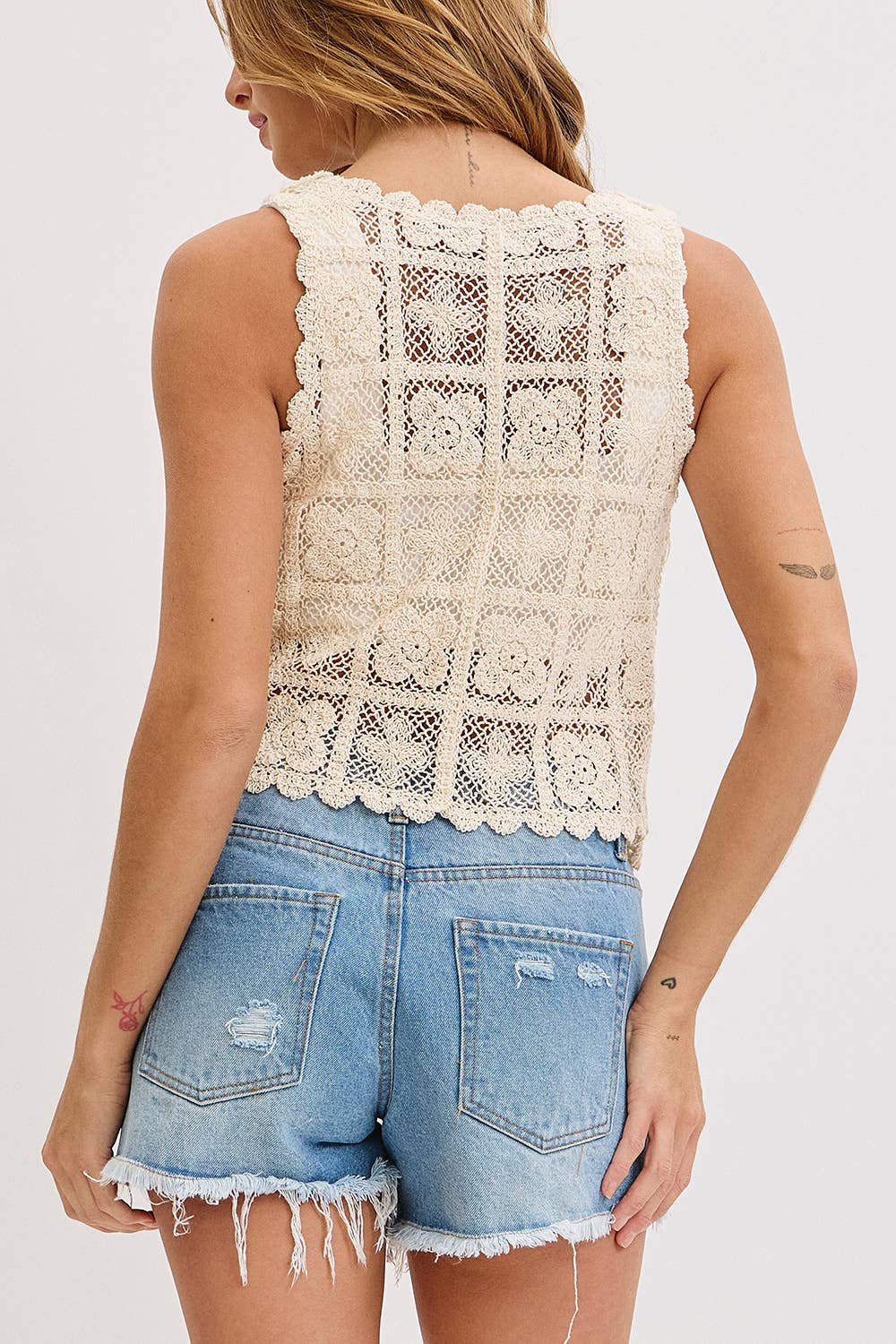 Boho Bloom Crochet Tank