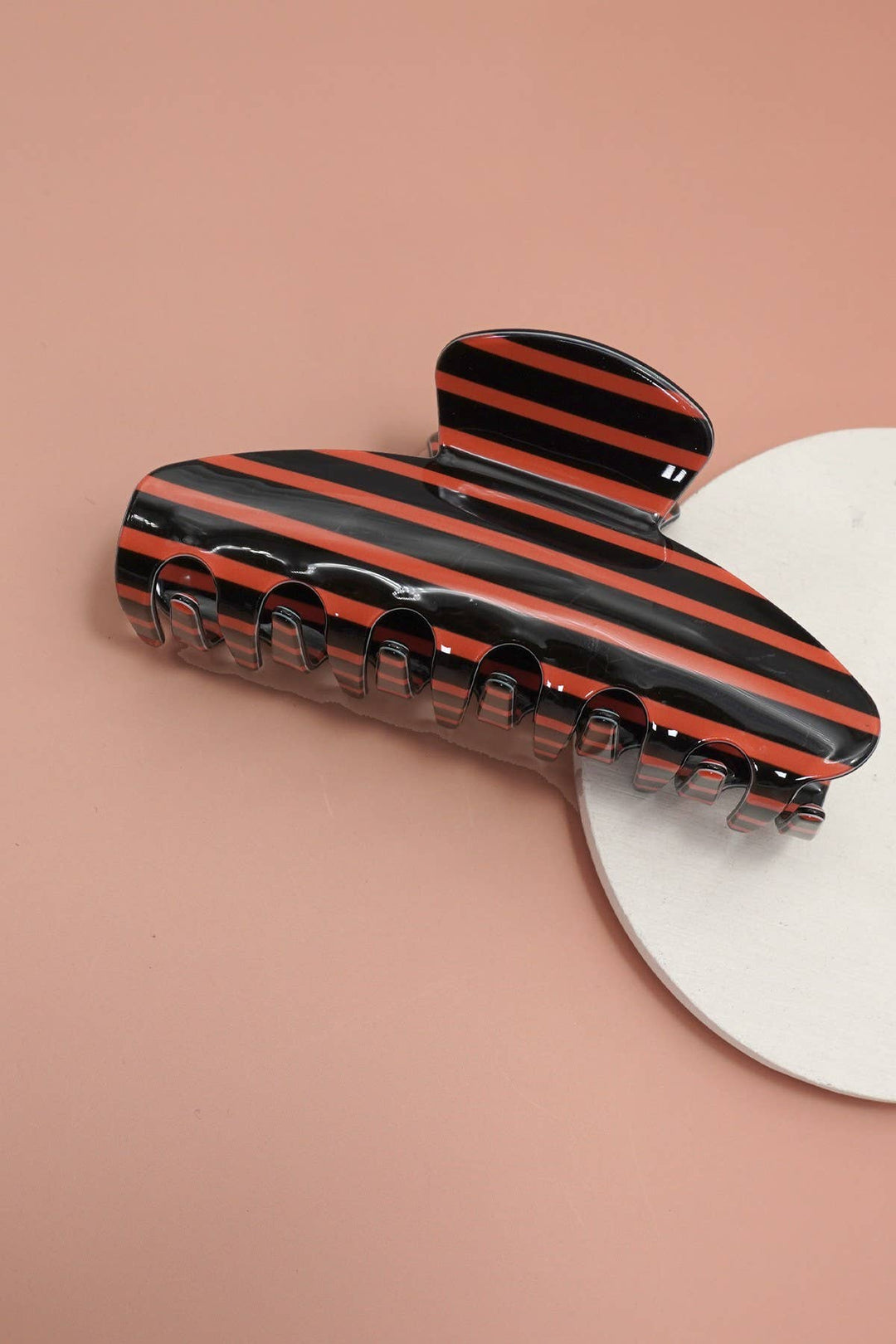 Jumbo Stripe Plaid Hair Claw Clip