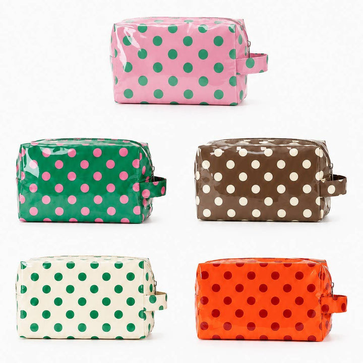 Polka Dot Waterproof Cosmetic Pouch