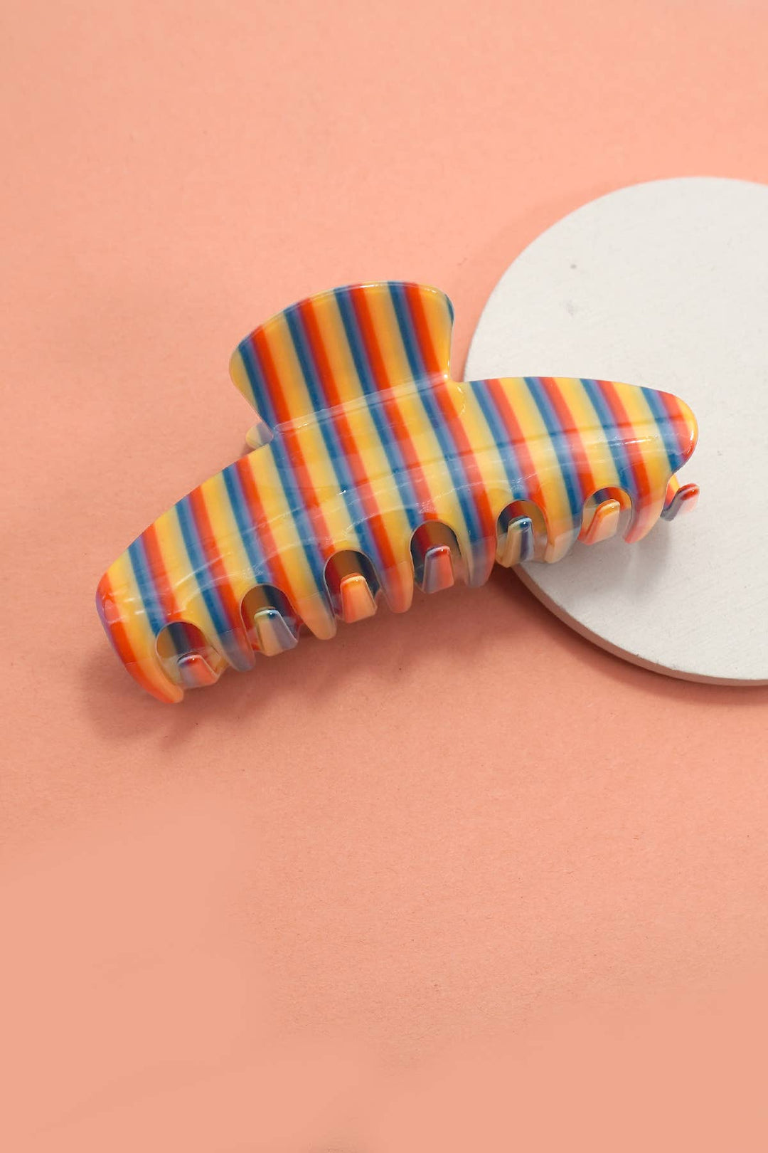 Jumbo Stripe Plaid Hair Claw Clip