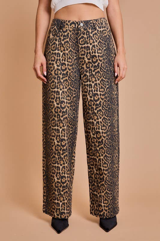 Animal Print Wide Leg
