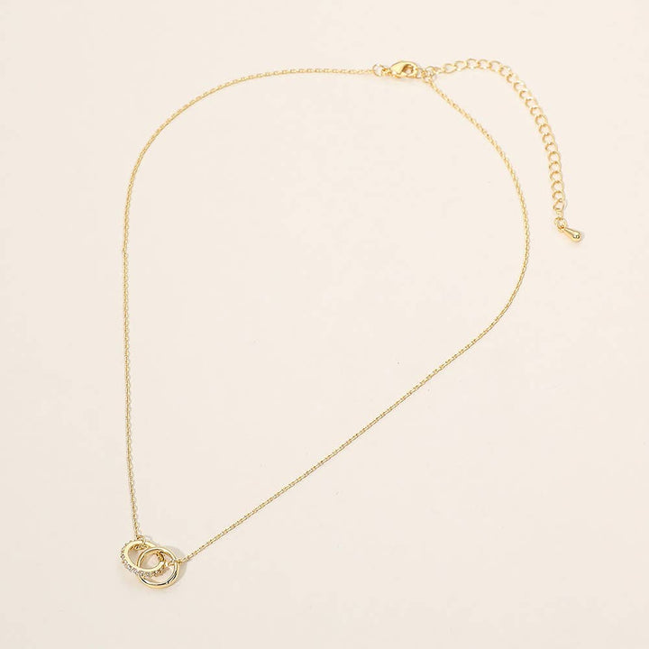 Interlocking Circle Pendant Necklace