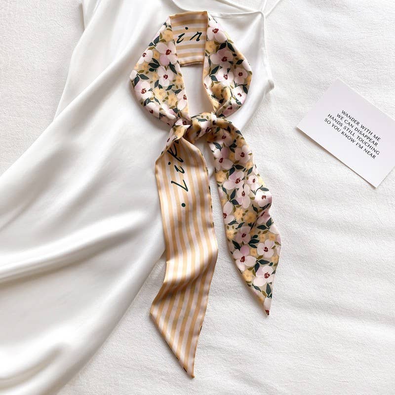 Silky Skinny Twill Scarf