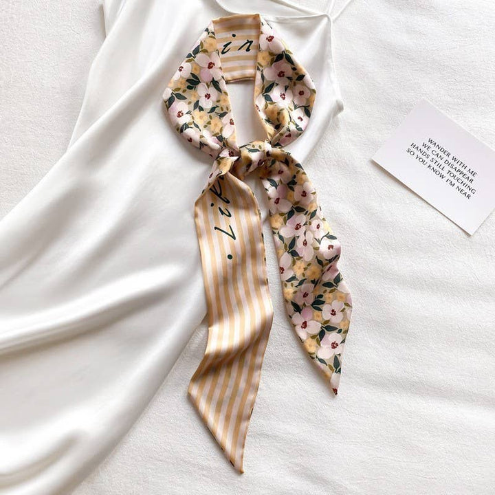 Silky Skinny Twill Scarf