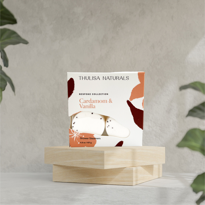 Shower Steamers | Cardamom + Vanilla | 4 pack gift set