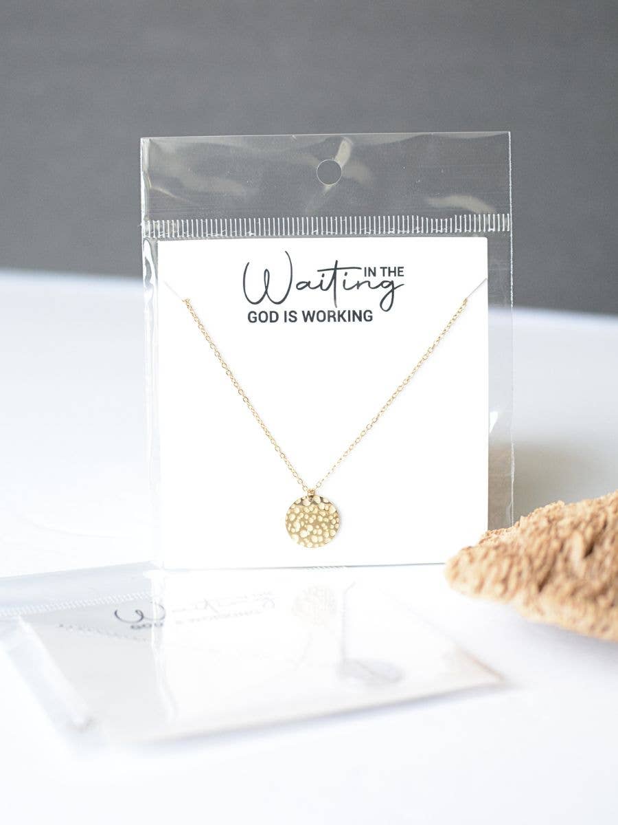 God is Working - Hammered Necklace