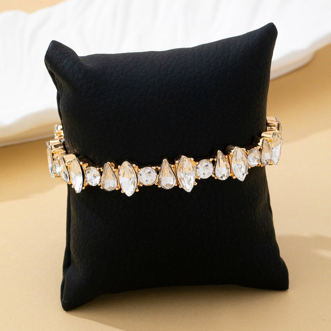 Crystal Gold-Tone Stretch Bracelet