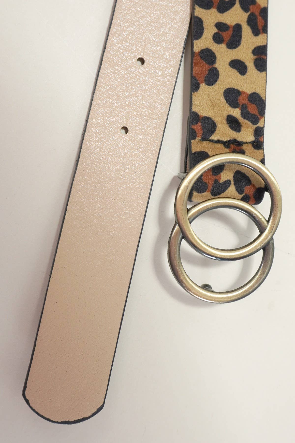 DOUBLE O BUCKLE BELT |  Leopard