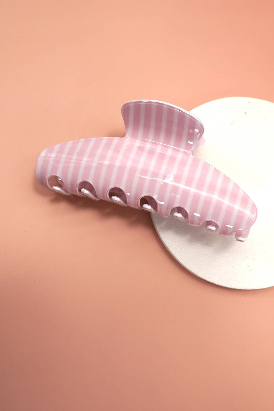 Jumbo Stripe Plaid Hair Claw Clip