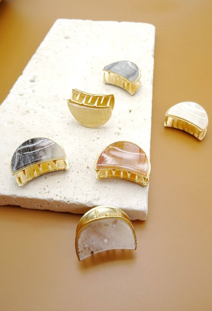 Marble Hair Claw Clip