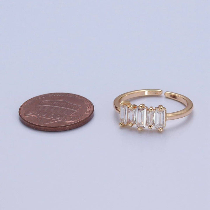 Minimalist Baguette Stone Stackable Ring