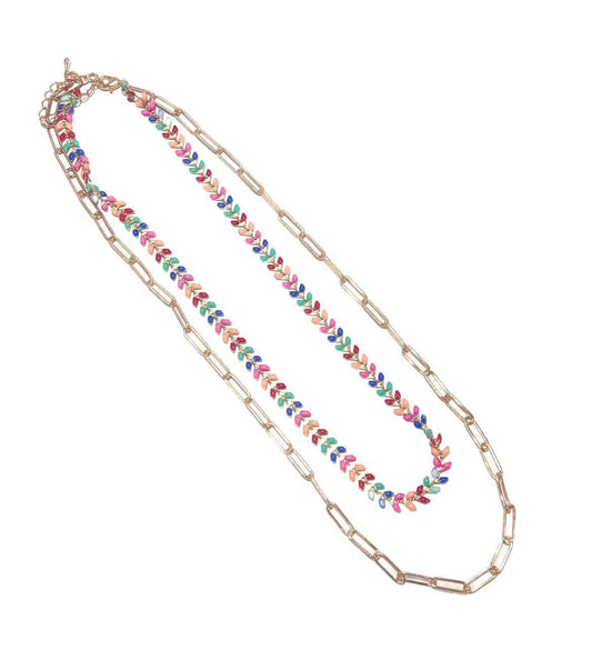 Sunny Days Layered Multicolor Necklace
