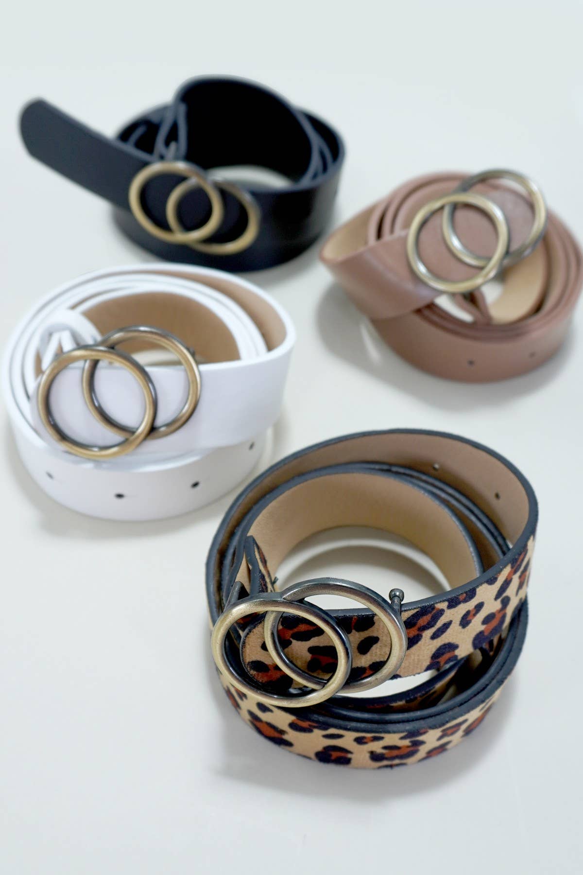 DOUBLE O BUCKLE BELT |  Leopard