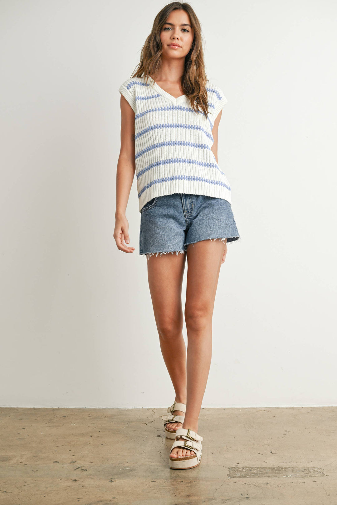 The Mila Sleeveless Knit Sweater Top